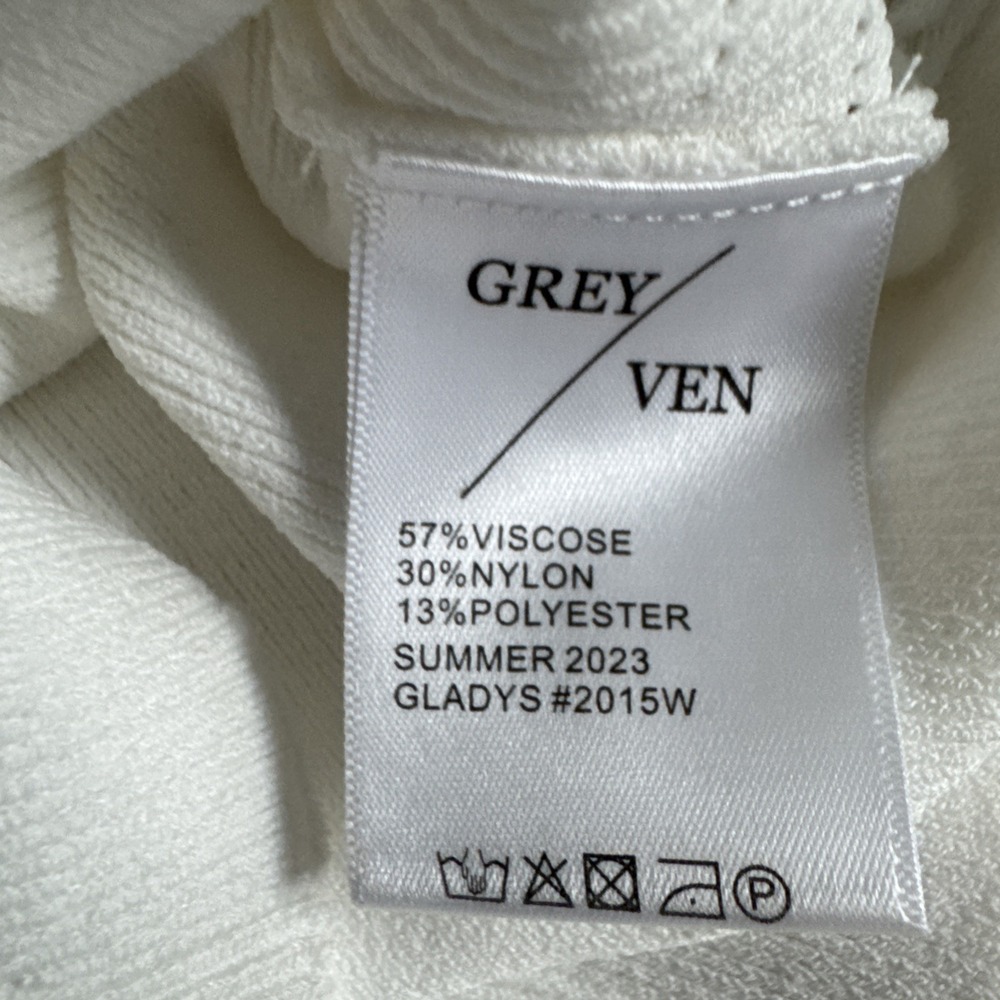 GREY/VEN Glady's Sleeveless Top Pure White Size XS NWT $225 - Picture 9 of 11